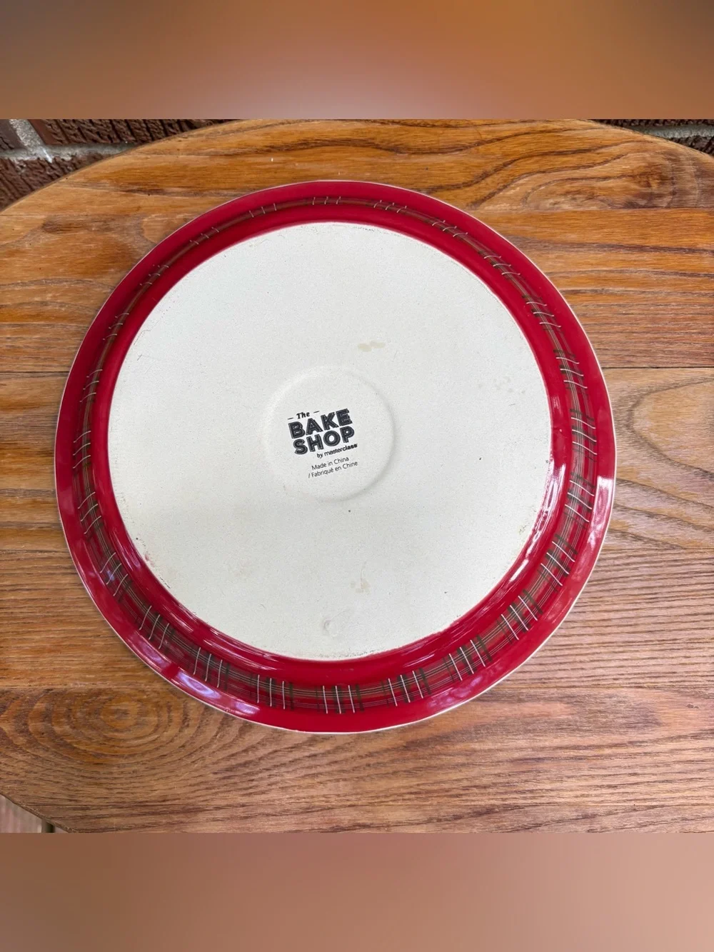 The Bake Shop Vintage MasterClass  Red Plaid 10 Inch Pie Plate Cottagecore
